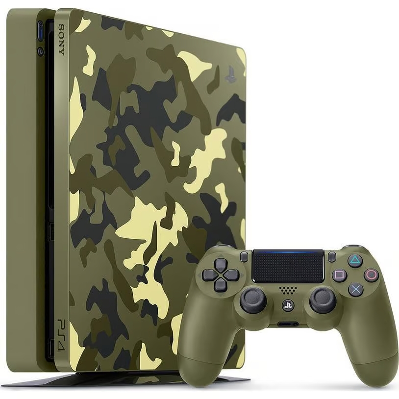 cd78739f-f37c-4fa2-925b-466e98126a0b-1_9b1d1fc9-548f-4e08-baa9-8dd2d7a811ca PlayStation 4 Slim 1000GB - Green - Limited edition Call Of Duty WW 2 + Call Of Duty WW 2 - Image 1