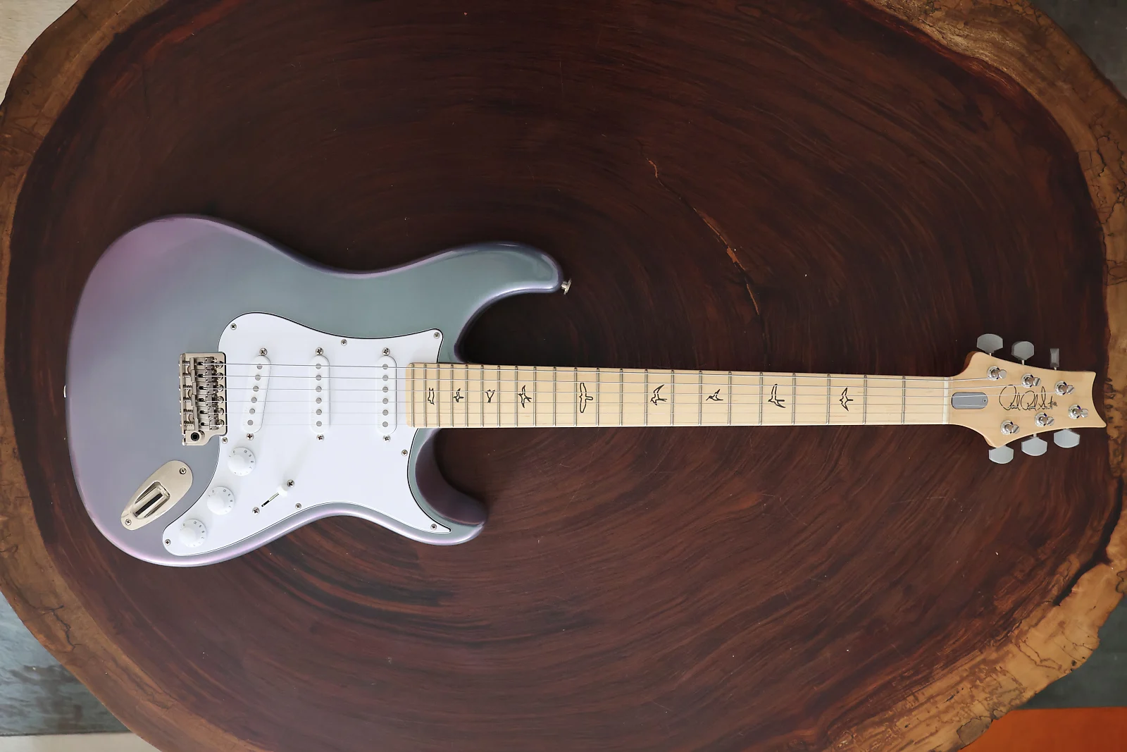 tahru4uv7t6v6nbttget PRS John Mayer Silver Sky Limited Edition 2021 - Lunar Ice + Gigbag 2021 - Lunar Ice - Image 1