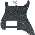 11 Hole ST/Strat Style One Humbucker Guitar Pickguard Scratch Plate for Delonge Stratocaster/Strat Black Pearl