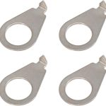 4 Pack 3/8" Guitar Knobs Pointer Indicator Plates Silver Guitar Control Knob Position Pointers 9.7MM Diameter Washers for Gibson LP Les Paul Electric Guitar Parts (Chrome Nickel)