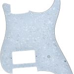 11 Hole ST/Strat Style One Humbucker Guitar Pickguard Scratch Plate for Delonge Stratocaster/Strat White Pearl