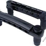Guitar Tune-O-Matic Bridge and Stop Bar Tailpiece Combo with Anchors and Studs Replacement Compatible with LP SG EPI 6 String Electric Guitar Black