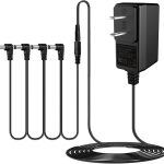 DC 9V Guitar Pedal Power Supply AC Adapter with 4 Way Daisy Chain Power Cord Cables for Pedal Keyboard Tip Negative 800mA-1A (A-P01)