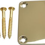 Guitar Neck Plate Neck Joint Plate Electric Guitar Part Replacement for Telecaster Neck Tele Neck Strat Neck Stratocaster Neck Bass Neck Gold