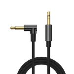 3.5mm Audio Cable 300CM, 3.5mm Right Angle Male to Male Auxiliary Cable with Silver-Plating Copper Core for Car Stereos, iPhones, Tablets, PS4 Headset, Echo-Dot, 24K Gold Plated