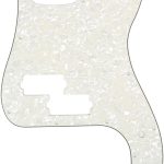 P Bass Pickguard Guitar Scratch Plate Pick Guard for 4 String American/Mexican Standard P Bass Style, 4Ply White Pearl