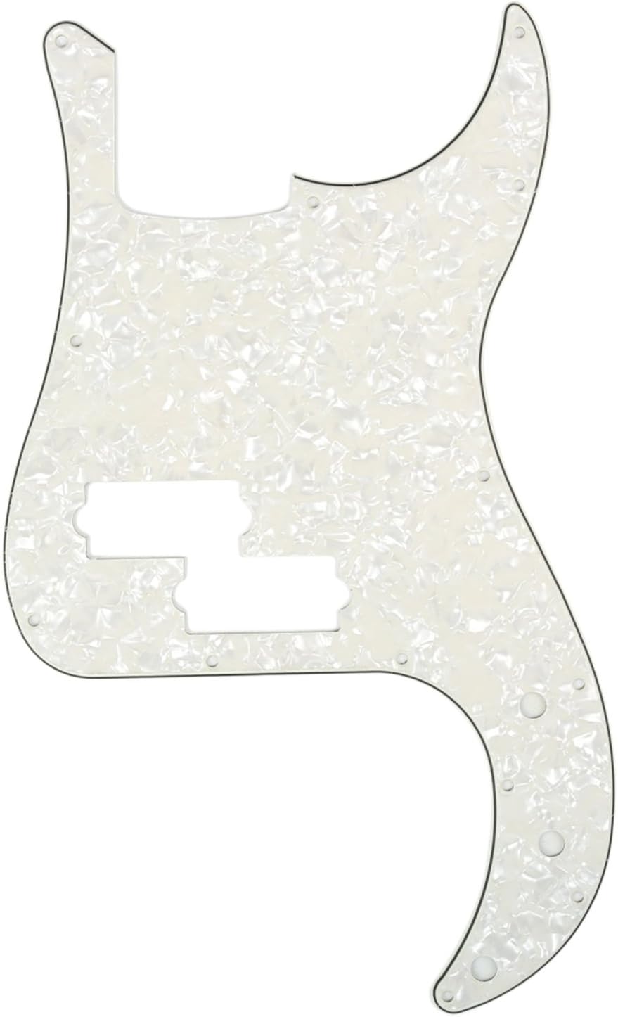 61uDa92+GKL._AC_SL1500_ P Bass Pickguard Guitar Scratch Plate Pick Guard for 4 String American/Mexican Standard P Bass Style, 4Ply White Pearl - Image 1