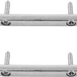 Brass Guitar String Retainer Bar for Floyd Rose Tremolo System Electric Guitar, Chrome (2 Pieces)