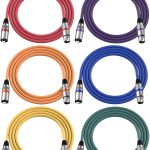 3-Pin XLR Male to Female Microphone Cable for 500cm Mic Mixer Speaker Audio Multi-Color