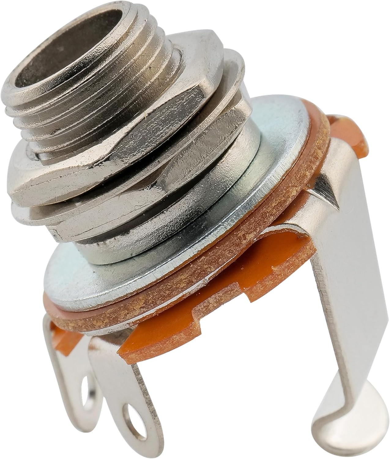 81CK5fno3FL._AC_SL1500_ 1/4 Inch 6.35mm Mono Output Jack Socket for Strat Tele Style Electric Guitar Bass, Chrome - Image 1